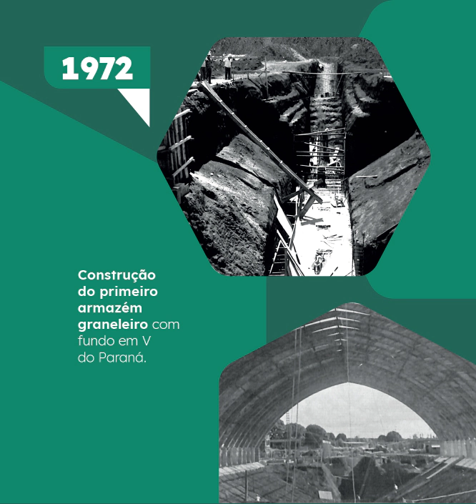 1972 - Construção do primeiro armazém graneleiro